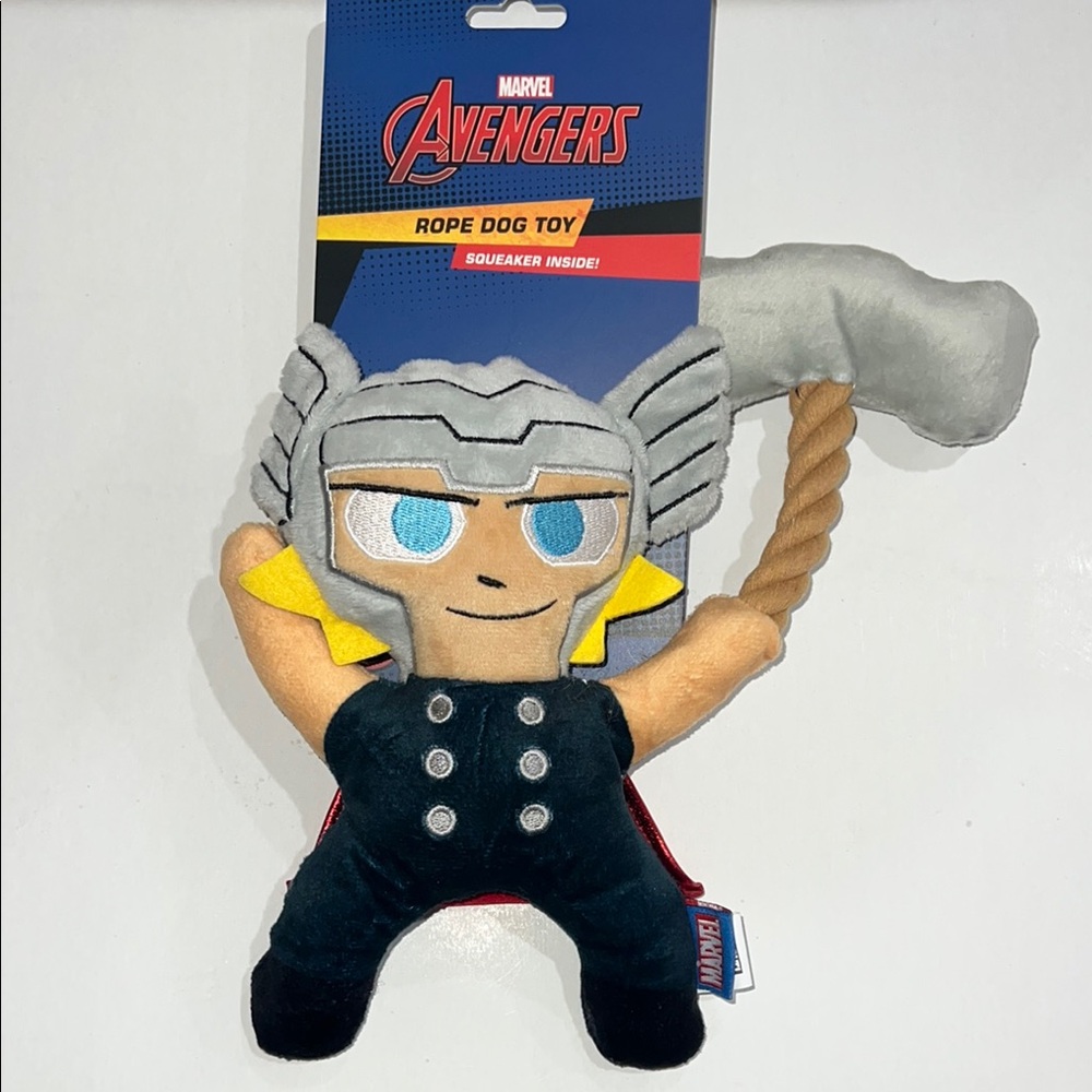 Marvel Avengers Thor Plush Dog Toy with Squeaker